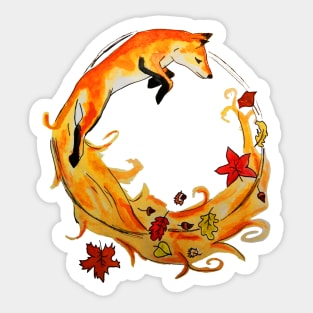 Circle of fox Sticker